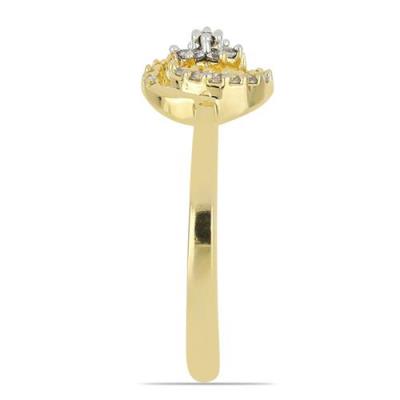BUY GENUINE WHITE DIAMOND GEMSTONE 14K GOLD CLASSIC RING